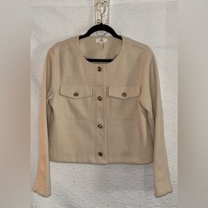 Entro Cream Boxy Blazer with Gold Buttons